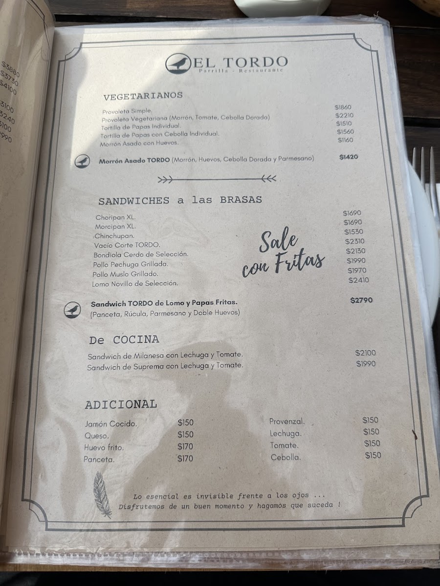 El Tordo Photo Menu 9