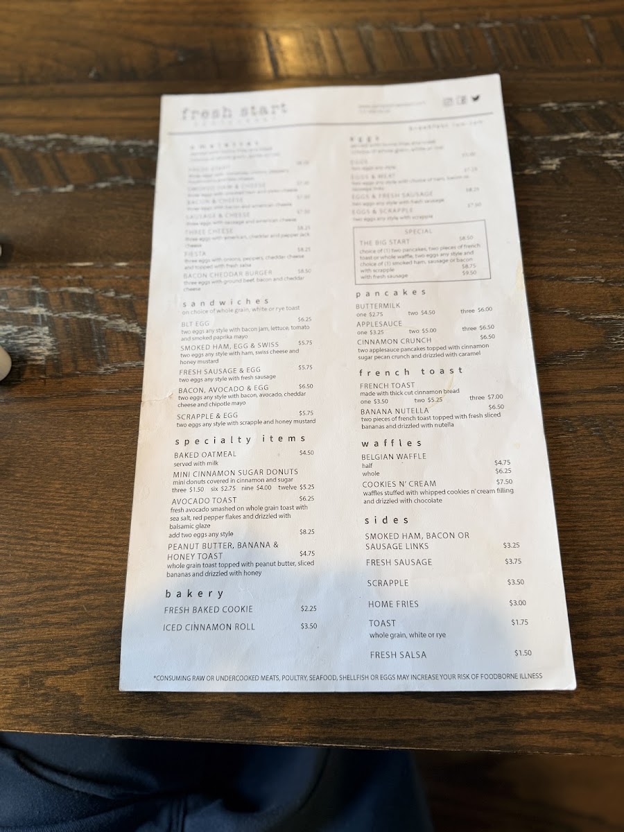 Fresh Start Restaurant Photo Menu 3