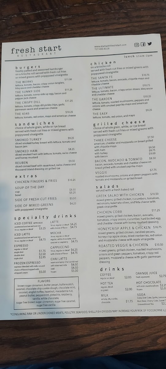 Fresh Start Restaurant Photo Menu 4