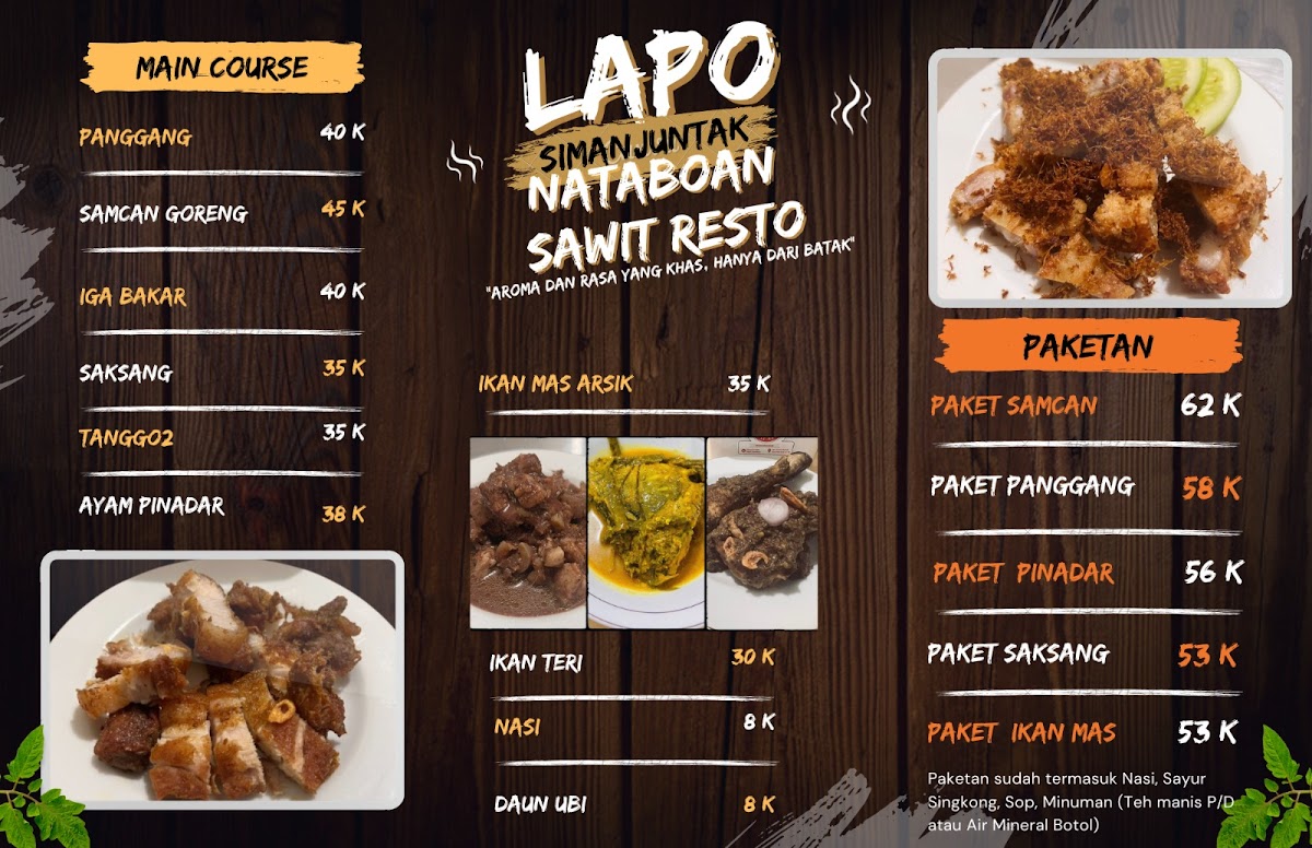 Lapo Nataboan Sawit Resto Photo Menu 1