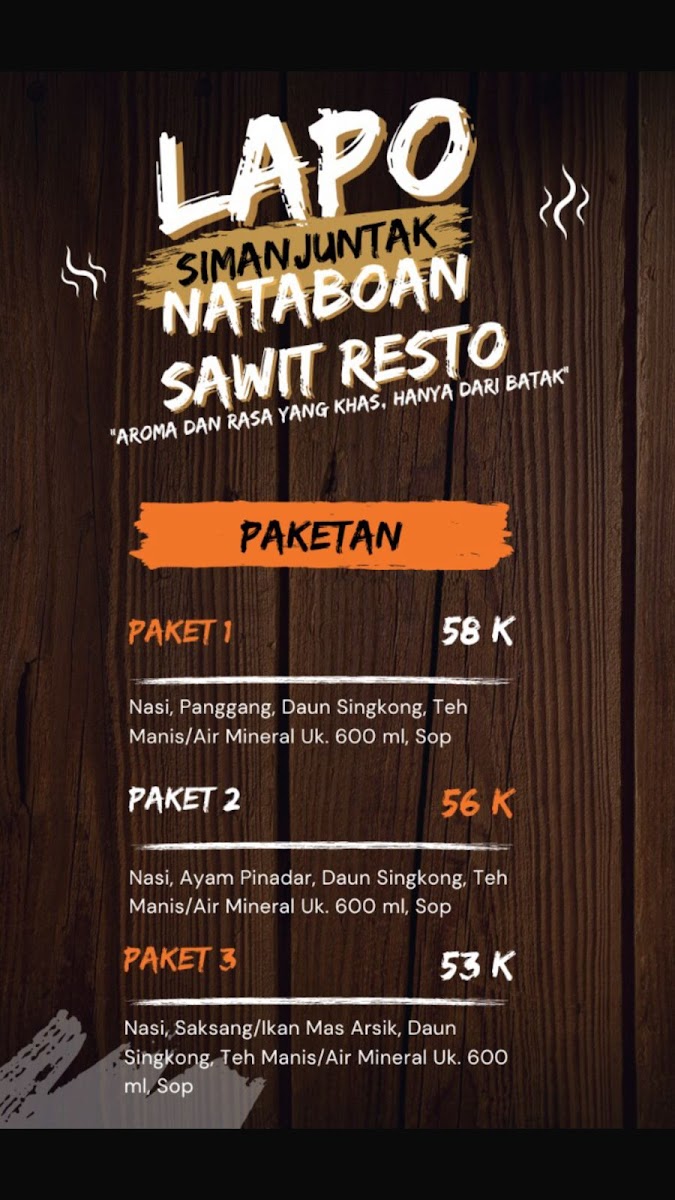 Lapo Nataboan Sawit Resto Photo Menu 3