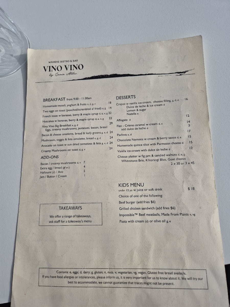 Vino Vino Restaurant & Bar Photo Menu 4