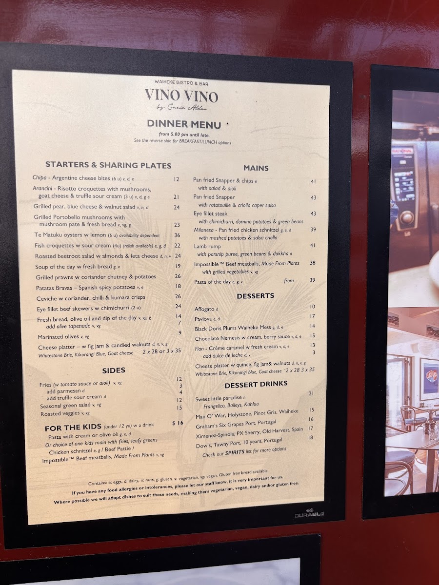 Vino Vino Restaurant & Bar Photo Menu 6