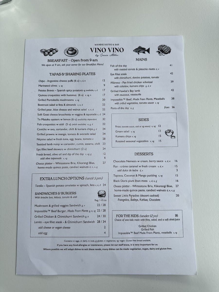 Vino Vino Restaurant & Bar Photo Menu 7