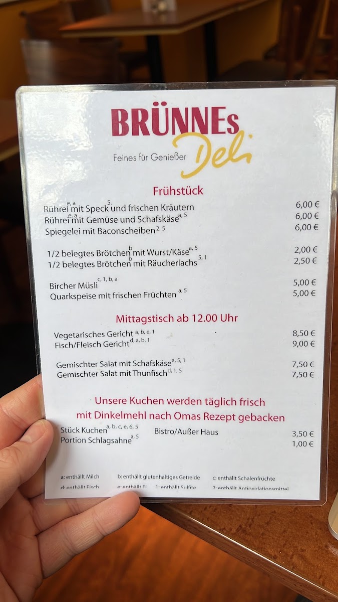 Brünnes Deli Photo Menu 3