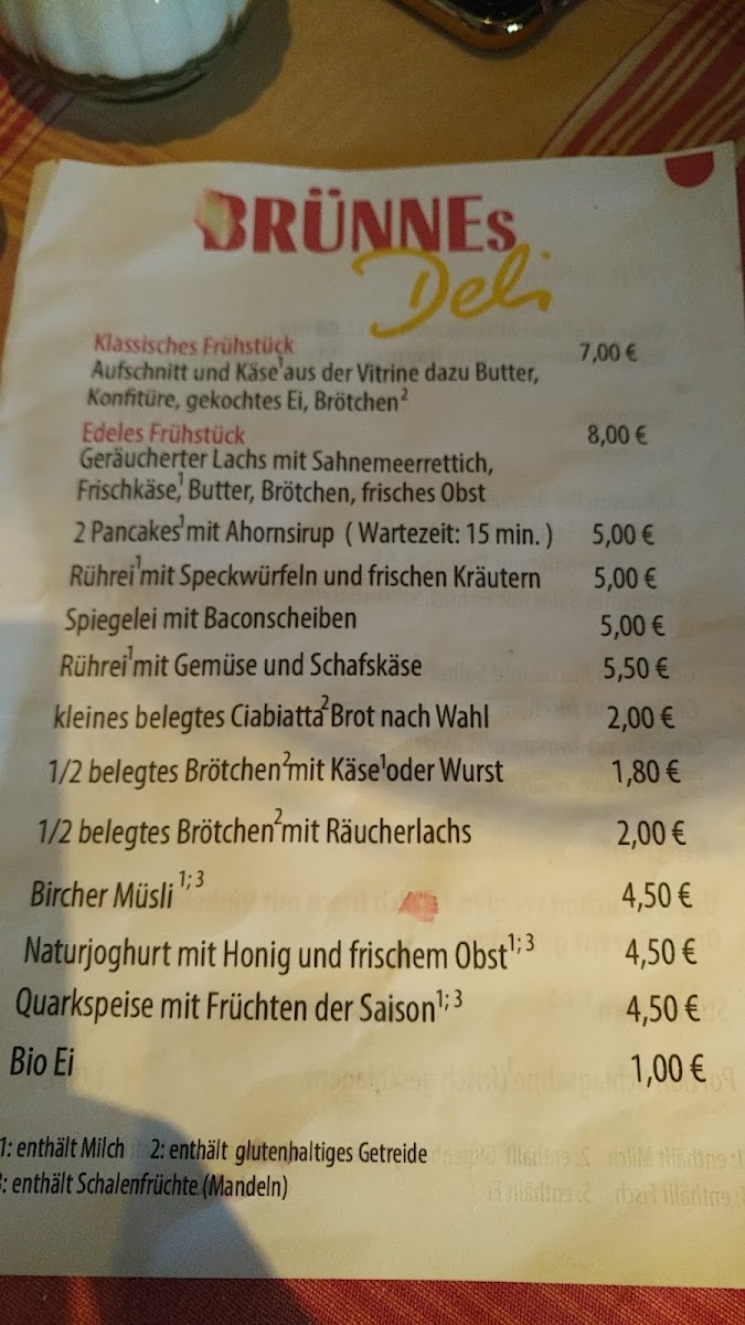 Brünnes Deli Photo Menu 4