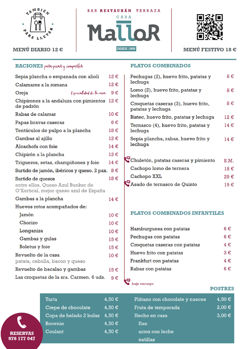 Restaurante Mallor Photo Menu 2