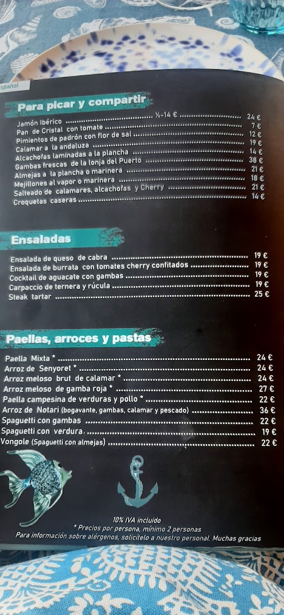 Restaurante Can Pep Puerto Andratx Photo Menu 10