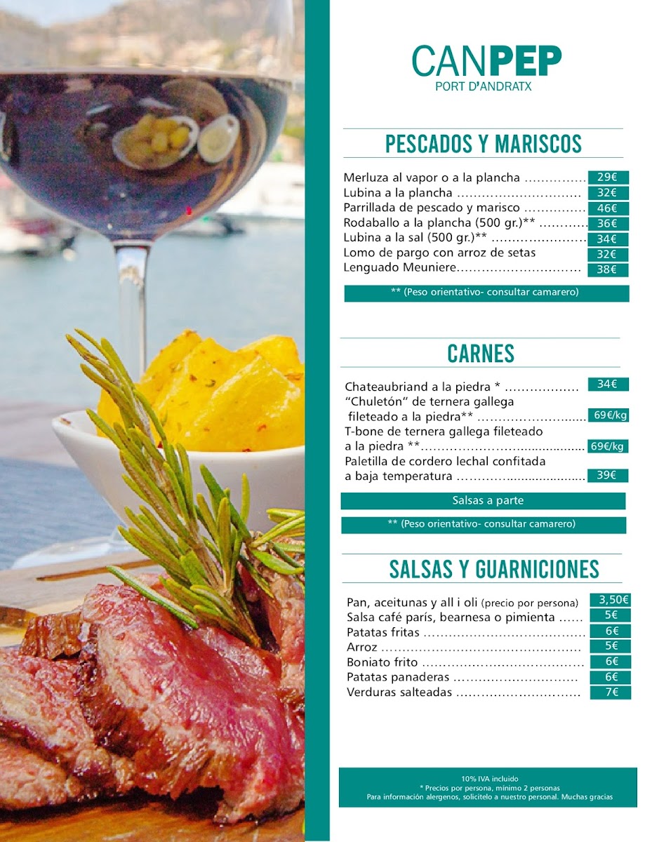 Restaurante Can Pep Puerto Andratx Photo Menu 2