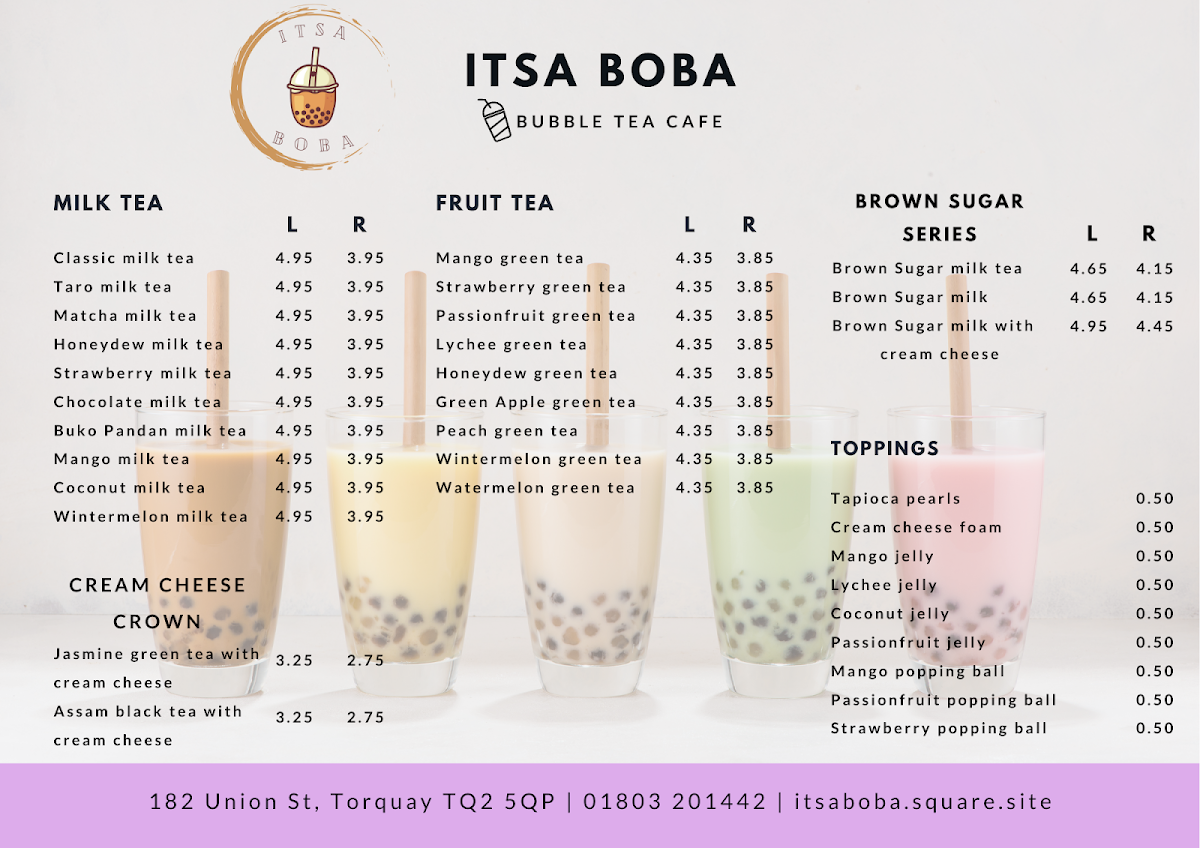 Itsa Boba Photo Menu 1