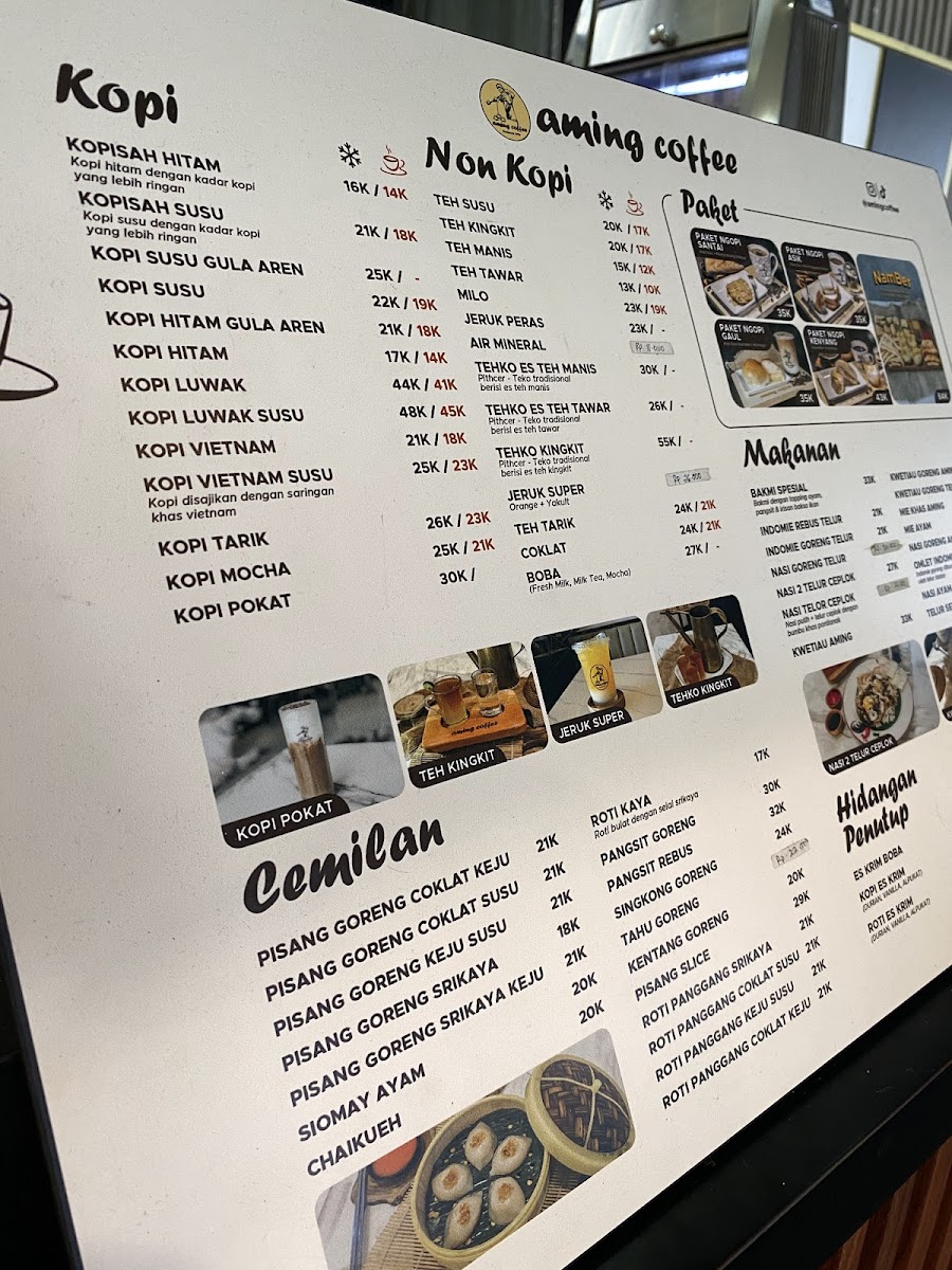Aming Coffee Podomoro Photo Menu 1