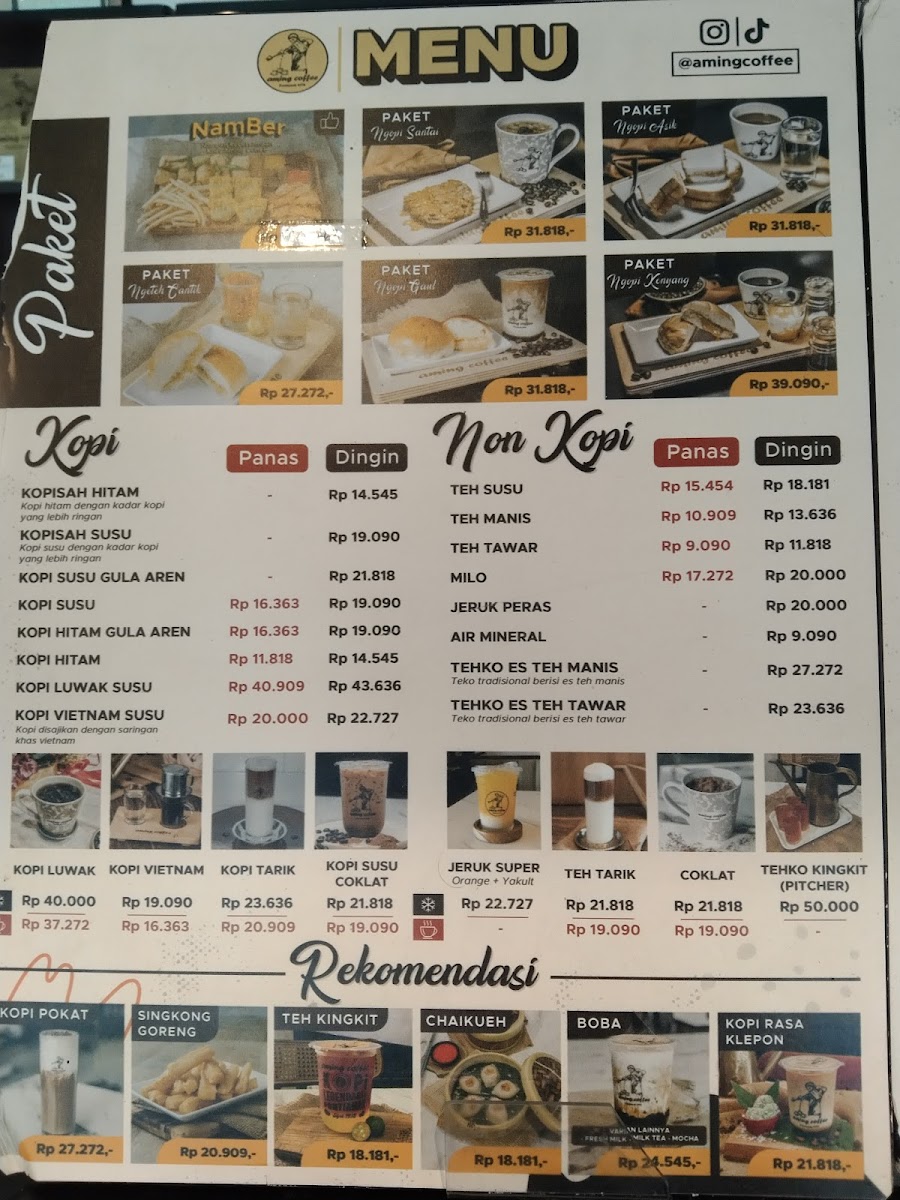 Aming Coffee Podomoro Photo Menu 3