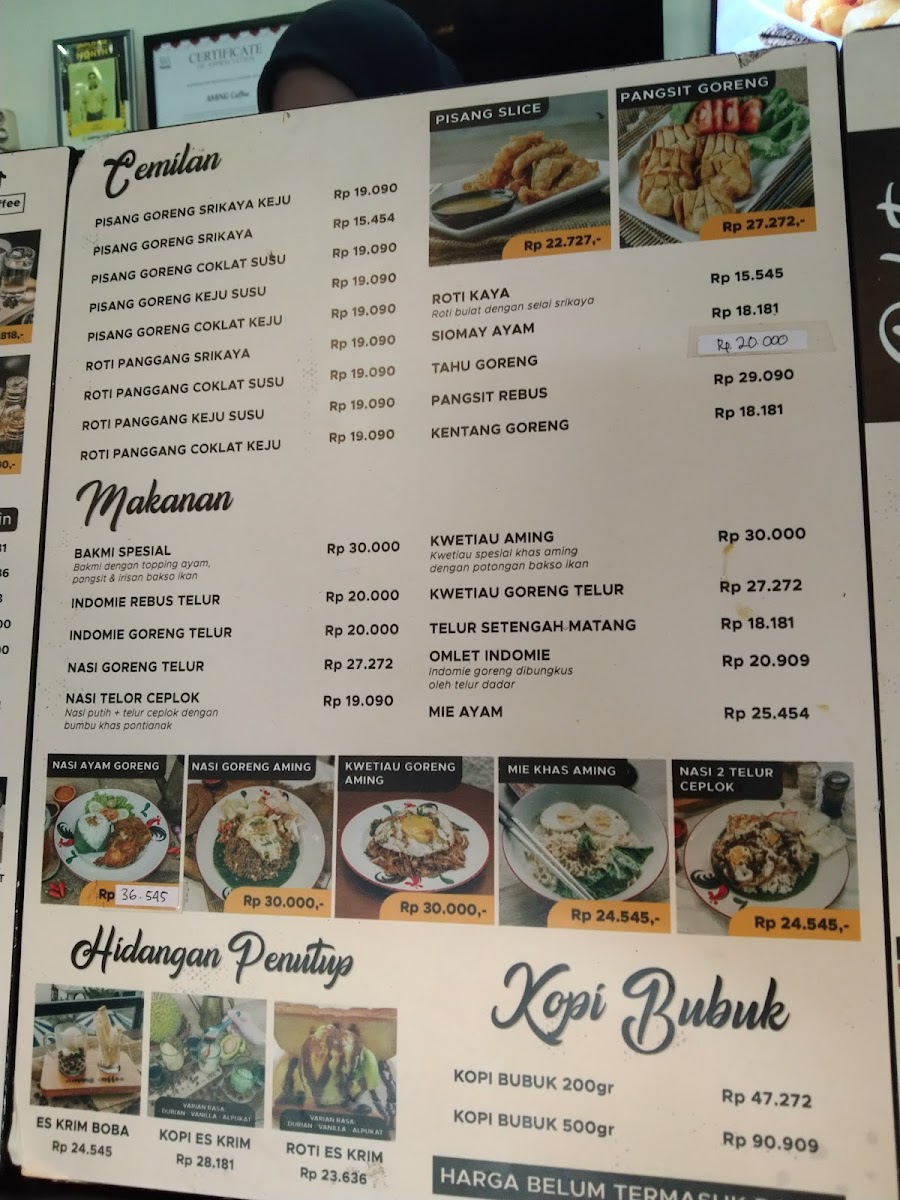 Aming Coffee Podomoro Photo Menu 6