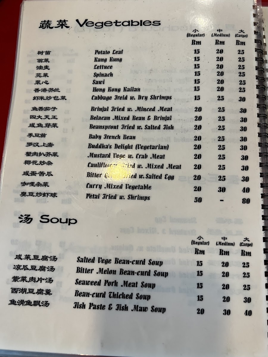 Village Chicken Restaurant PLT Photo Menu 2