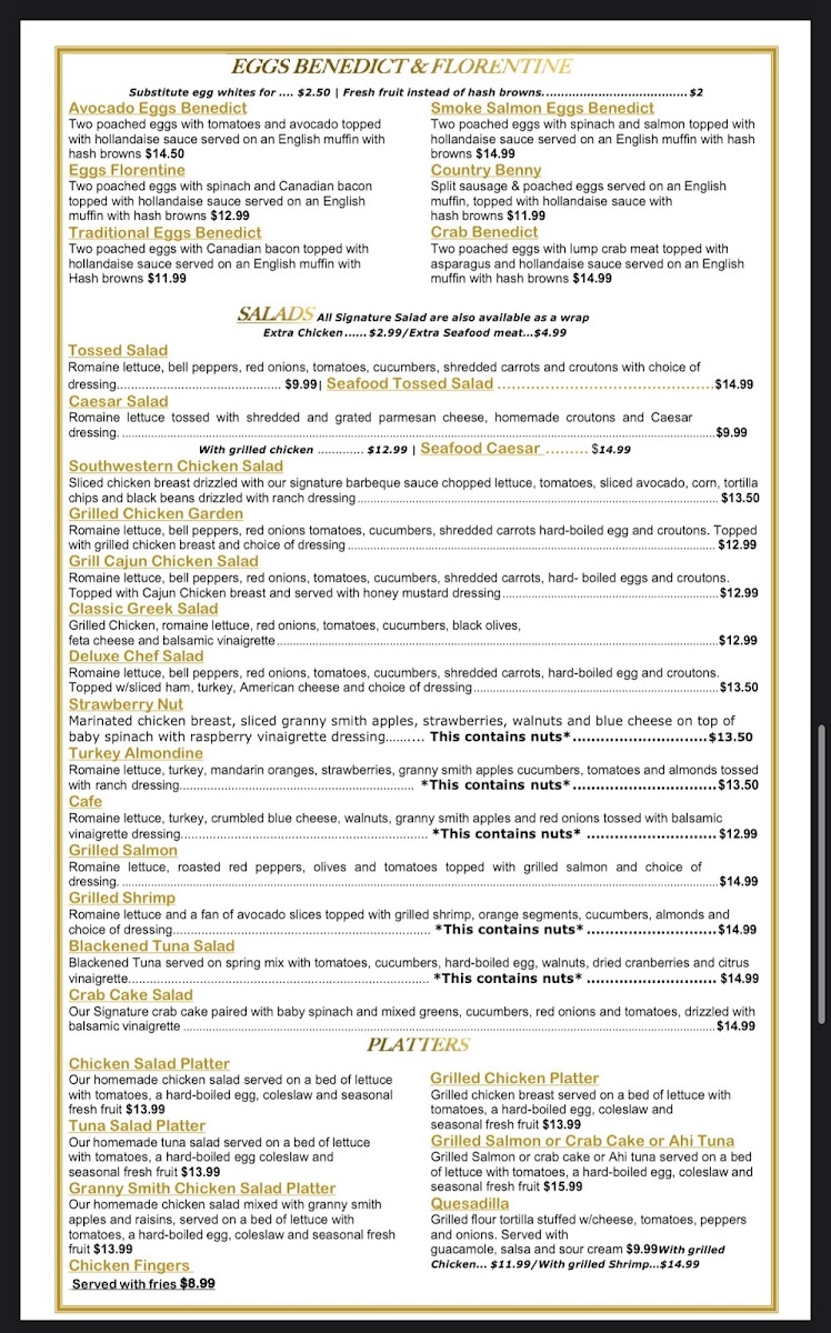 Grace's Cafe Phoenixville Photo Menu 1