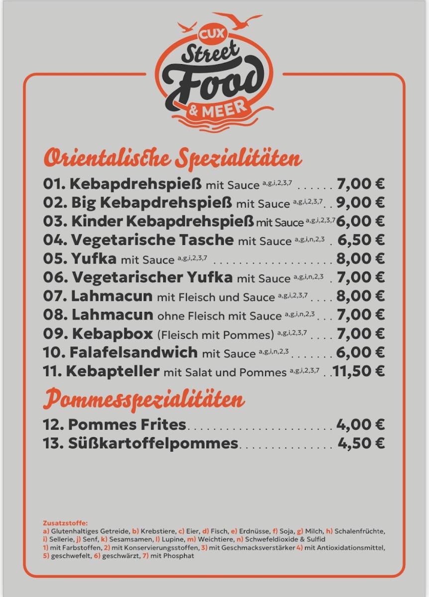 Cux Streetfood & Meer Photo Menu 1