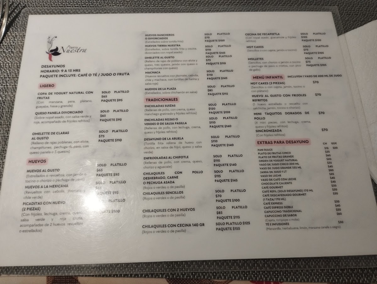Tierra Nuestra Photo Menu 4