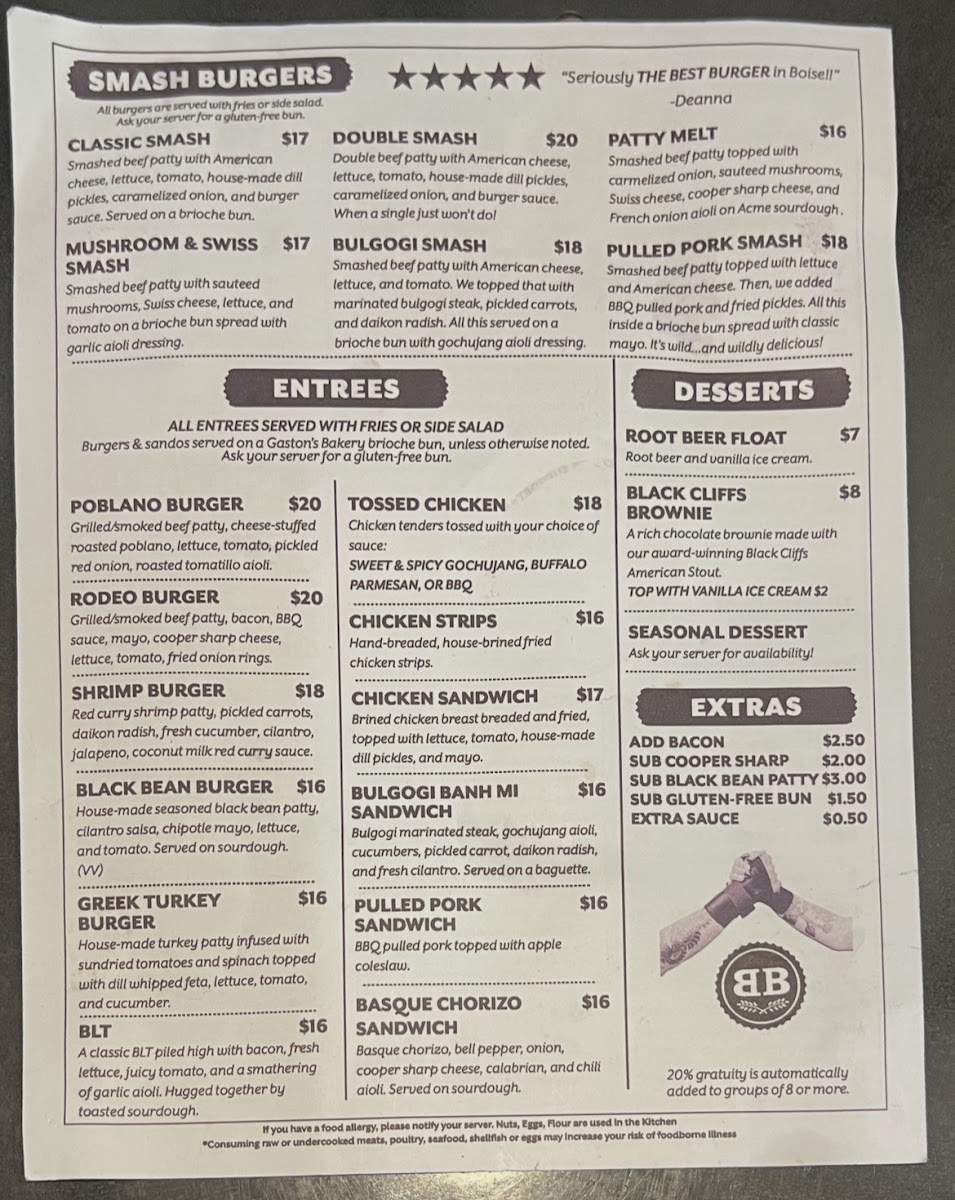Boise Brewing Photo Menu 6