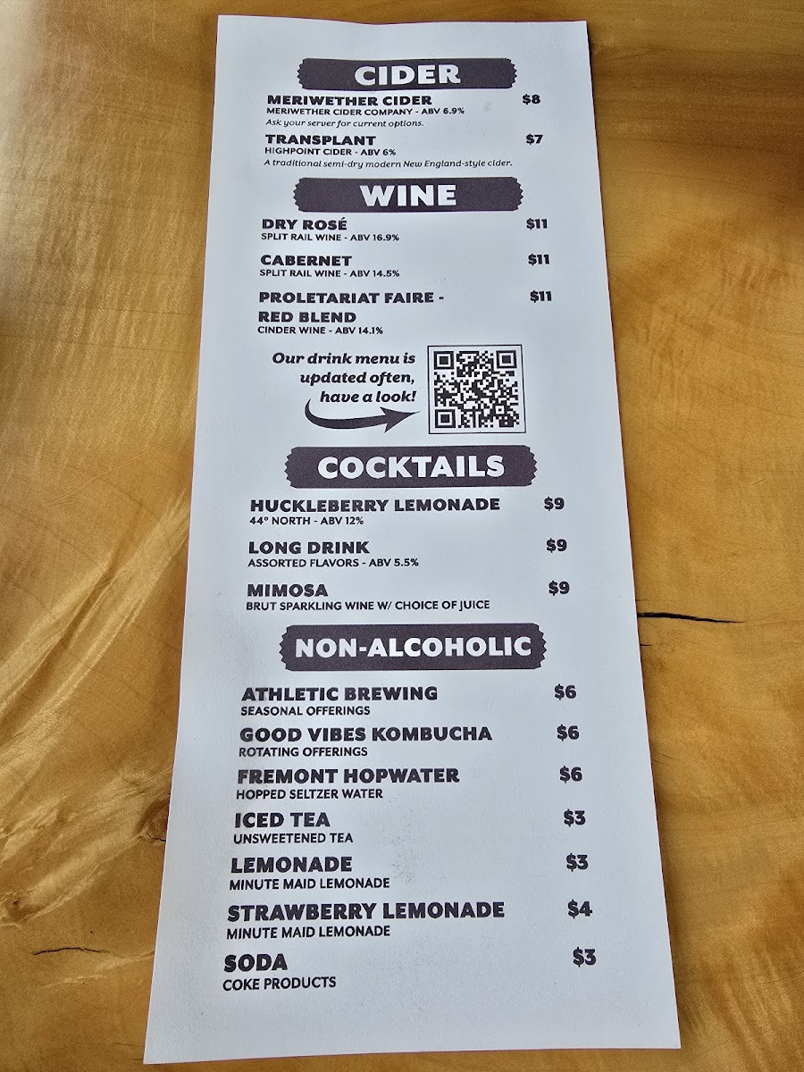 Boise Brewing Photo Menu 8