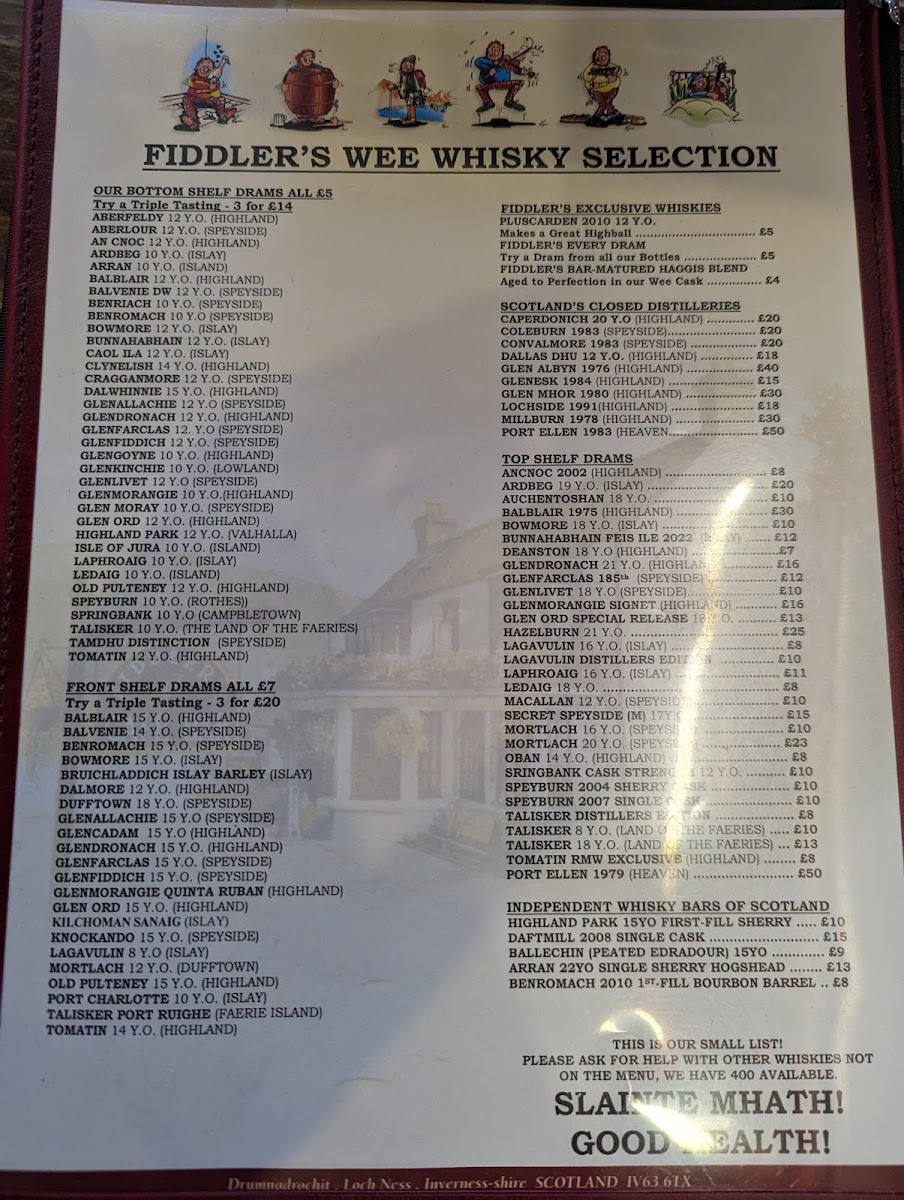 Fiddlers Highland Restaurant Photo Menu 10