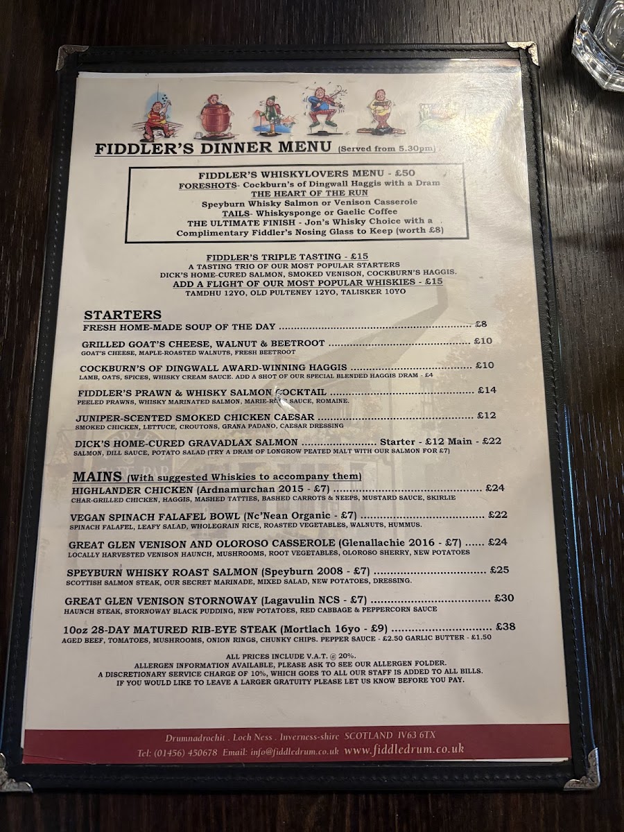 Fiddlers Highland Restaurant Photo Menu 4