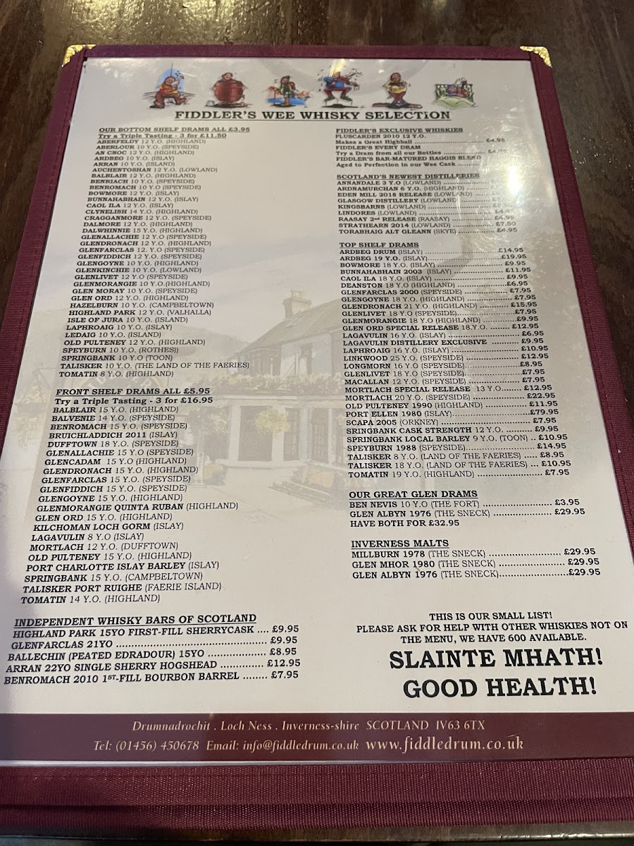 Fiddlers Highland Restaurant Photo Menu 6