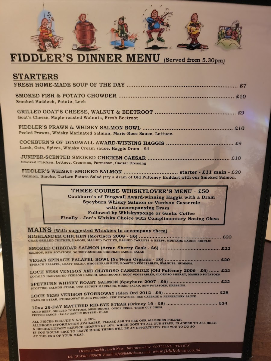 Fiddlers Highland Restaurant Photo Menu 9
