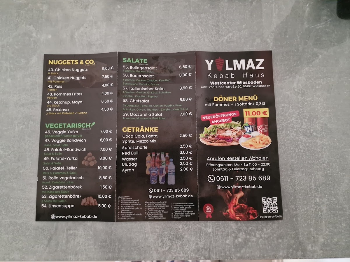 Yilmaz-Kebap Haus Westcenter Wiesbaden Photo Menu 1