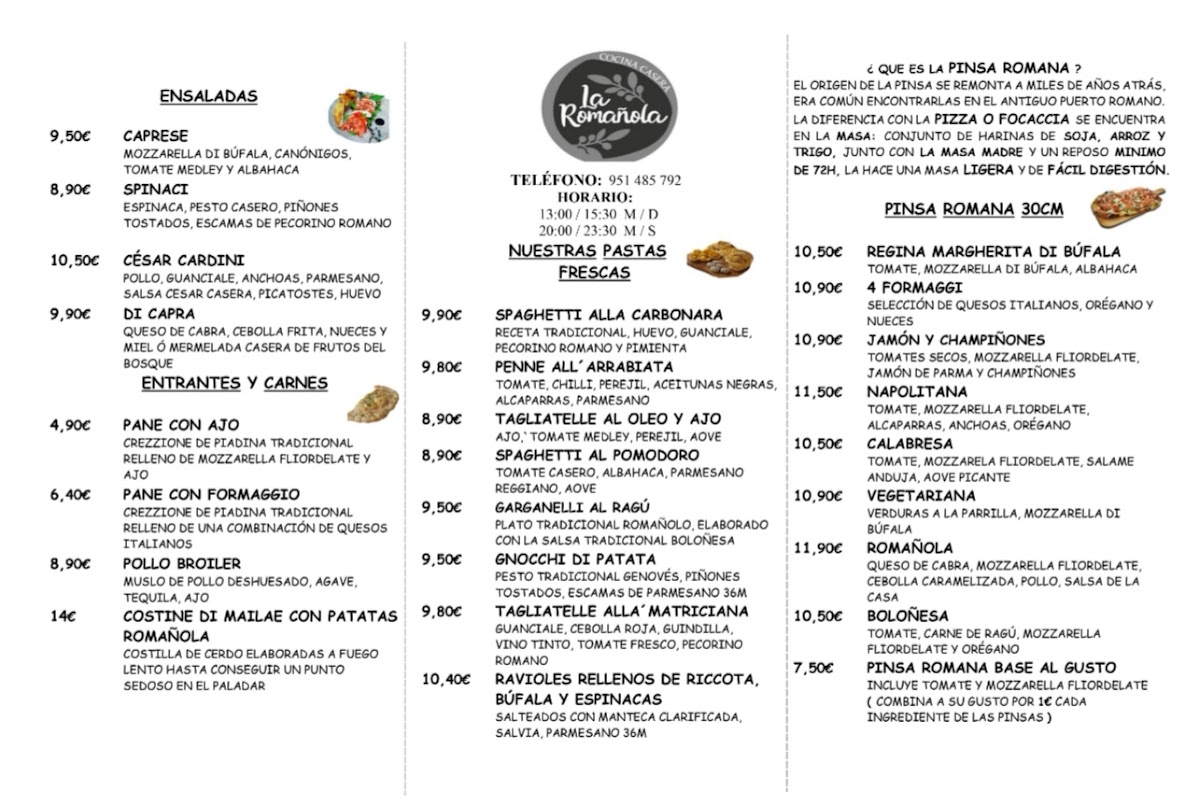 La Romañola Photo Menu 2
