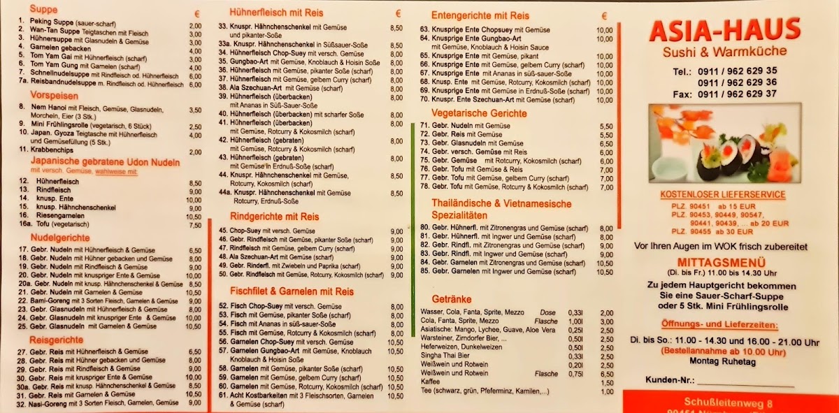 Asia-Haus Sushi & Warmküche Photo Menu 3