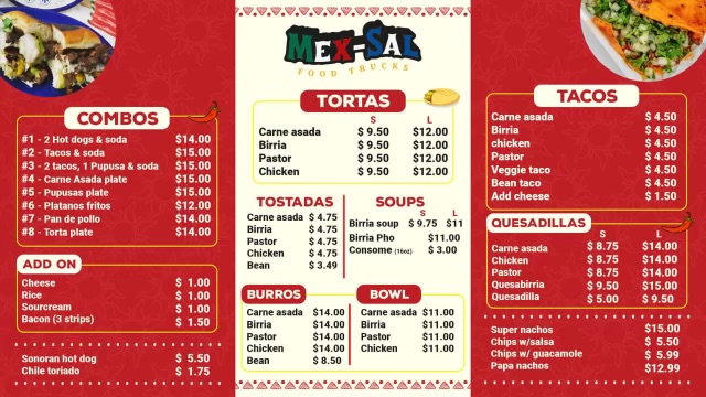 Restaurante Mex-Sal Photo Menu 1