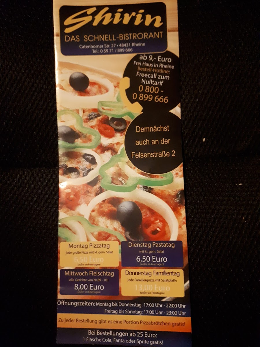 Pizzeria shirin Photo Menu 1