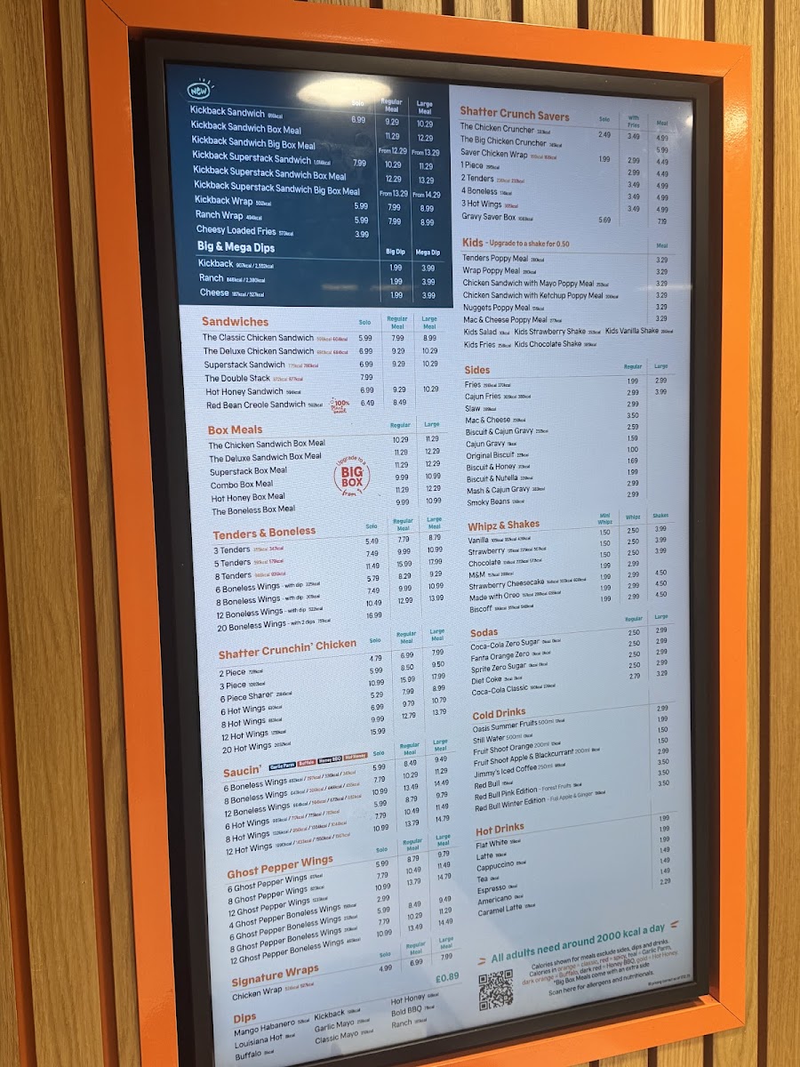 Popeyes Louisiana Chicken Photo Menu 1