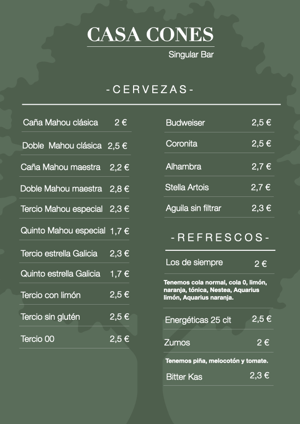 Bar Casa Cones Photo Menu 3