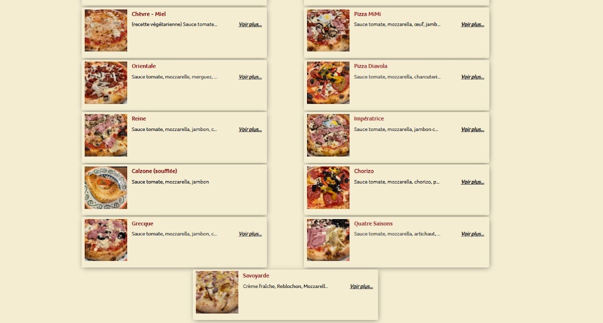 Pizza MiMi Photo Menu 1