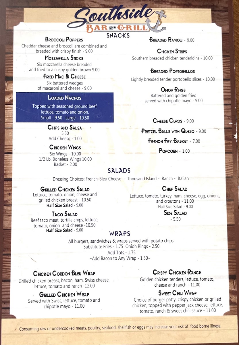 Southside Bar & Grill Photo Menu 3