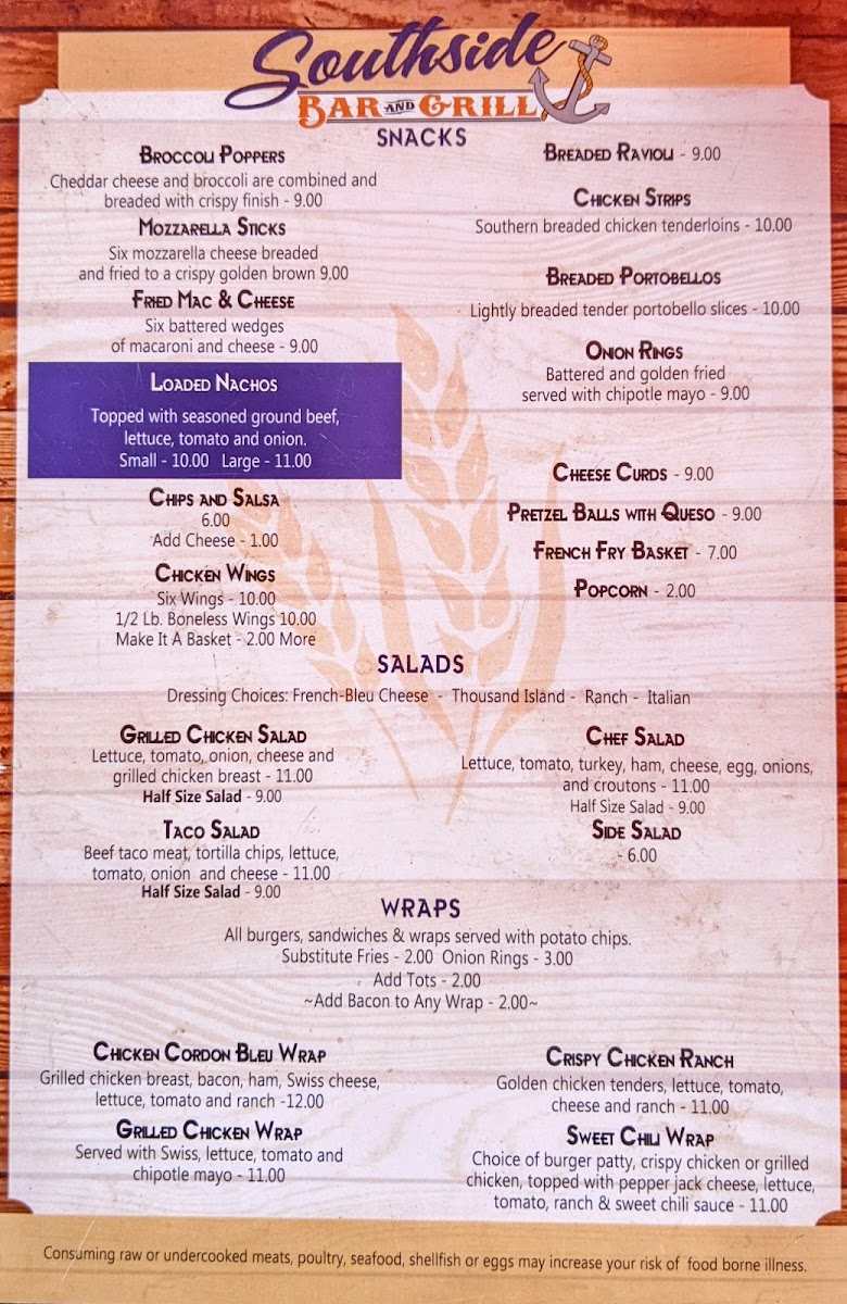 Southside Bar & Grill Photo Menu 6