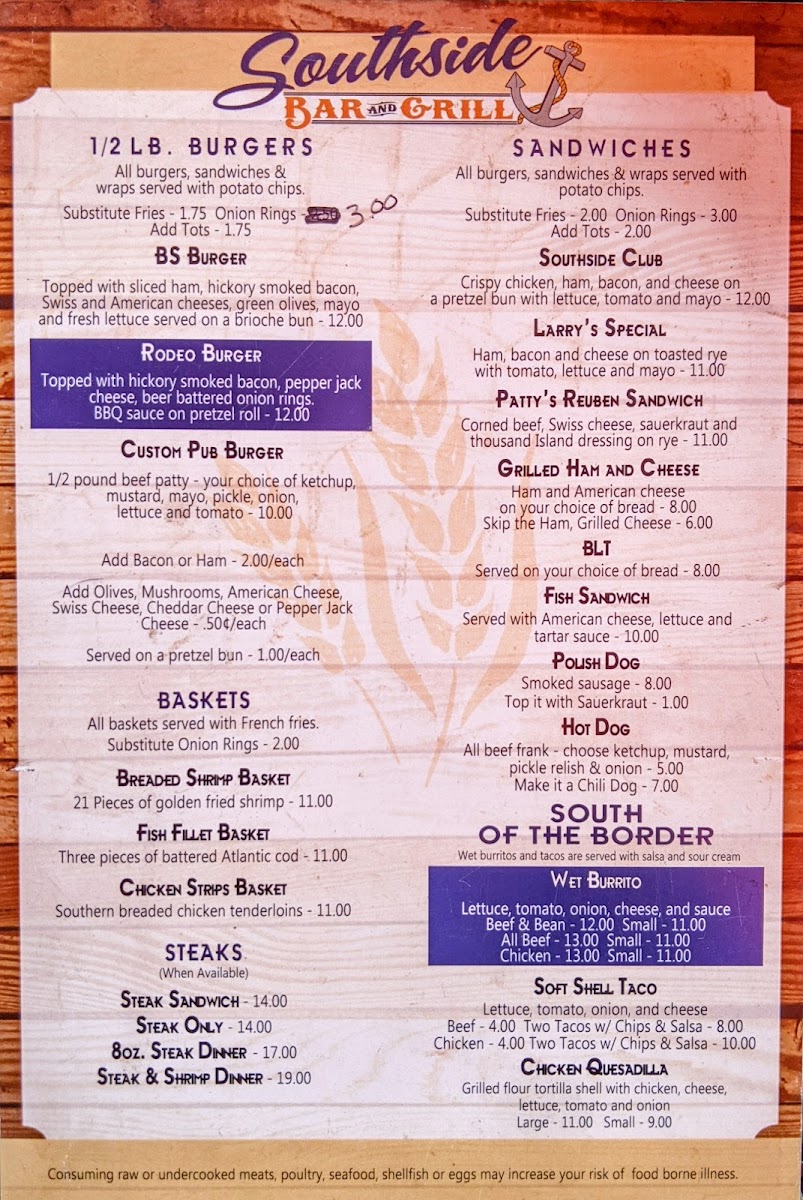 Southside Bar & Grill Photo Menu 7