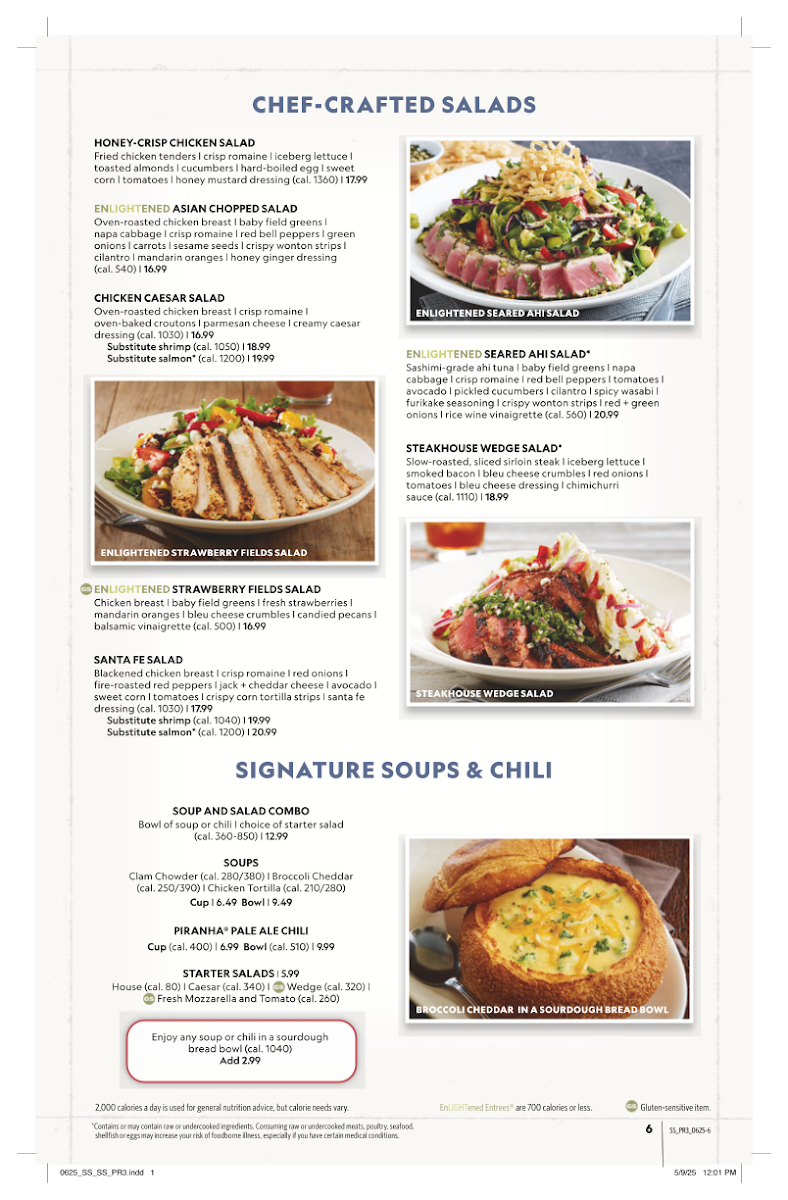 BJ's Restaurant & Brewhouse Photo Menu 2