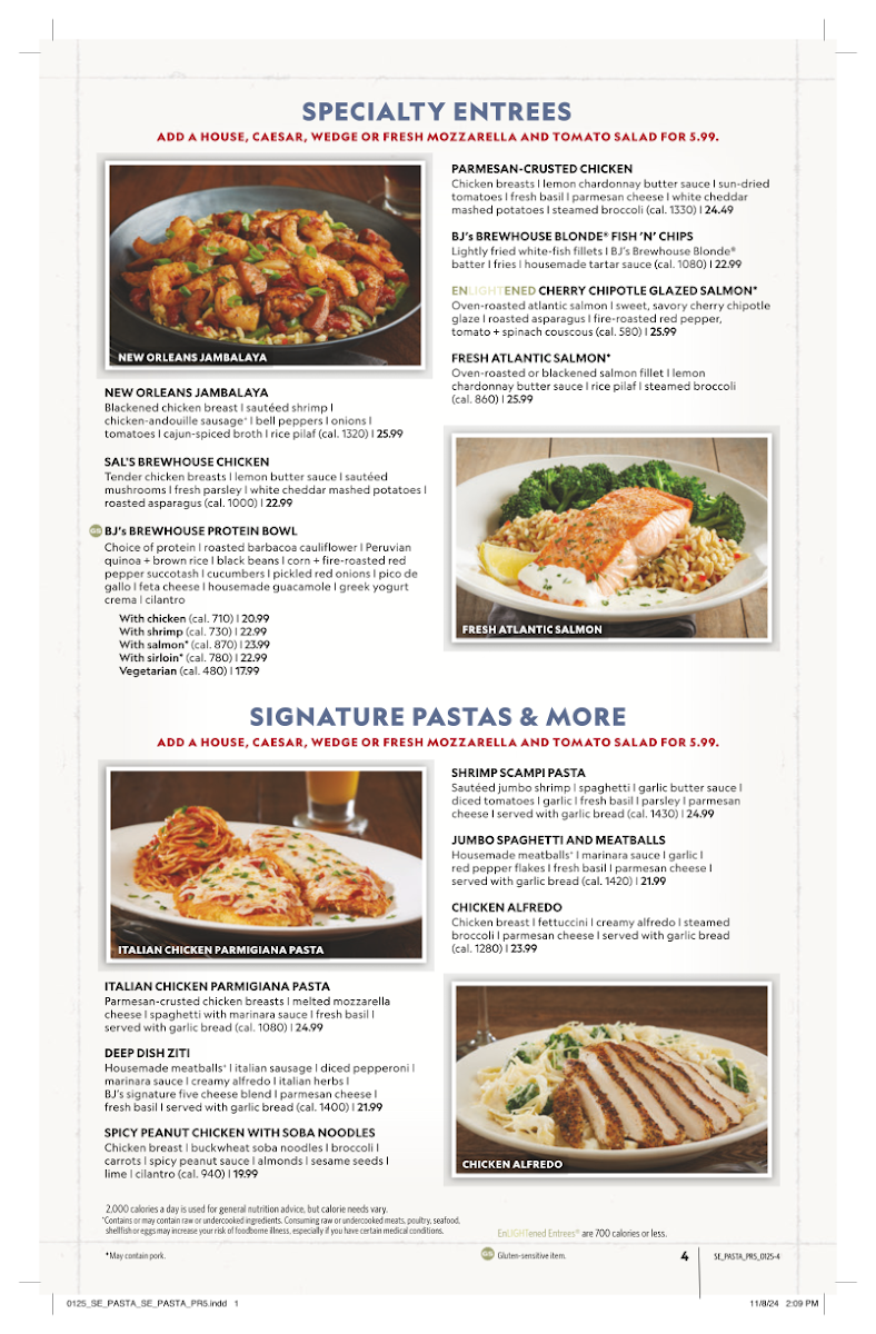 BJ's Restaurant & Brewhouse Photo Menu 6