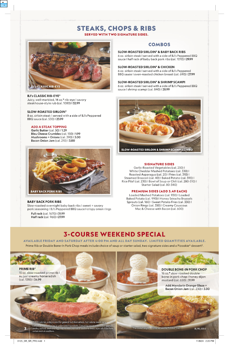 BJ's Restaurant & Brewhouse Photo Menu 8