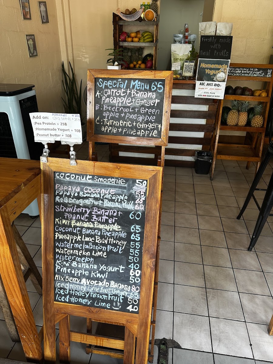 Kwankhao Juice & Smoothie Chiang Mai Photo Menu 1