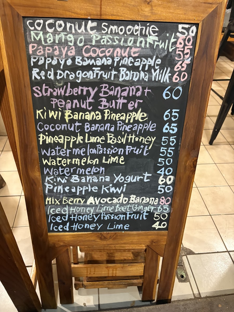 Kwankhao Juice & Smoothie Chiang Mai Photo Menu 10