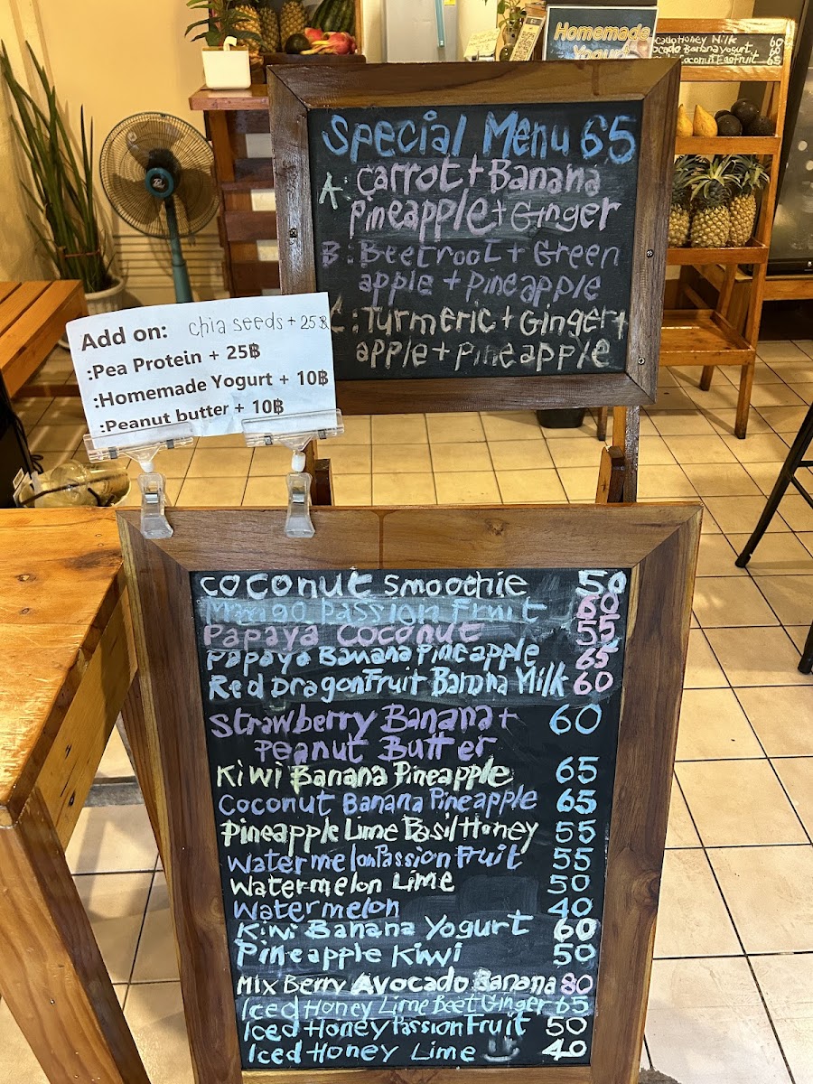 Kwankhao Juice & Smoothie Chiang Mai Photo Menu 3