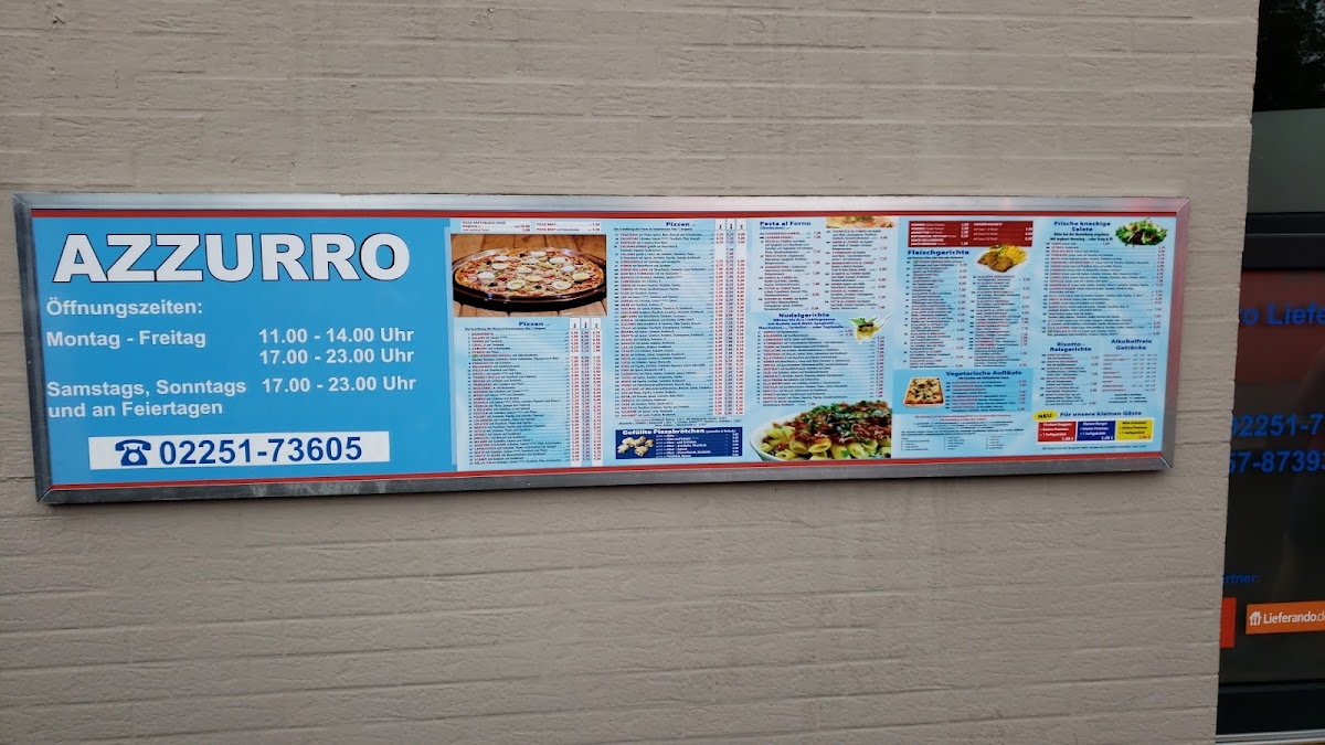 Restaurant Azzurro Photo Menu 1