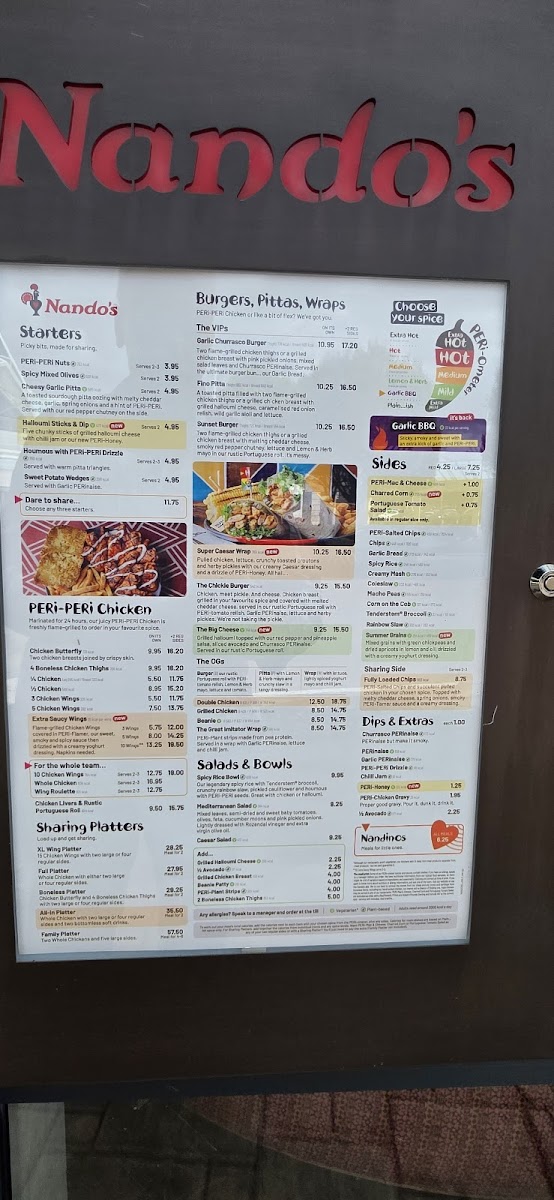 Nando's Edinburgh - The Gyle Photo Menu 7