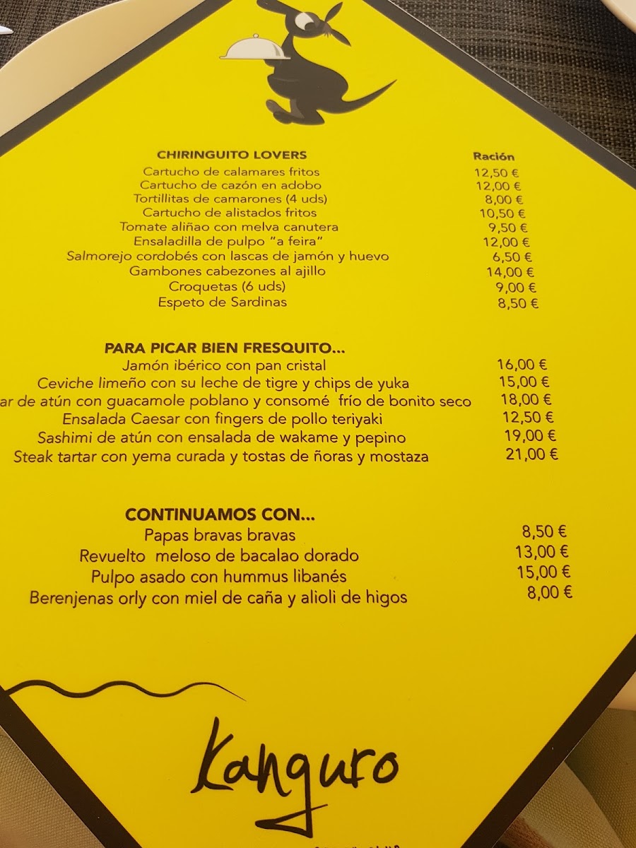 Kanguro Chiringuito Photo Menu 5