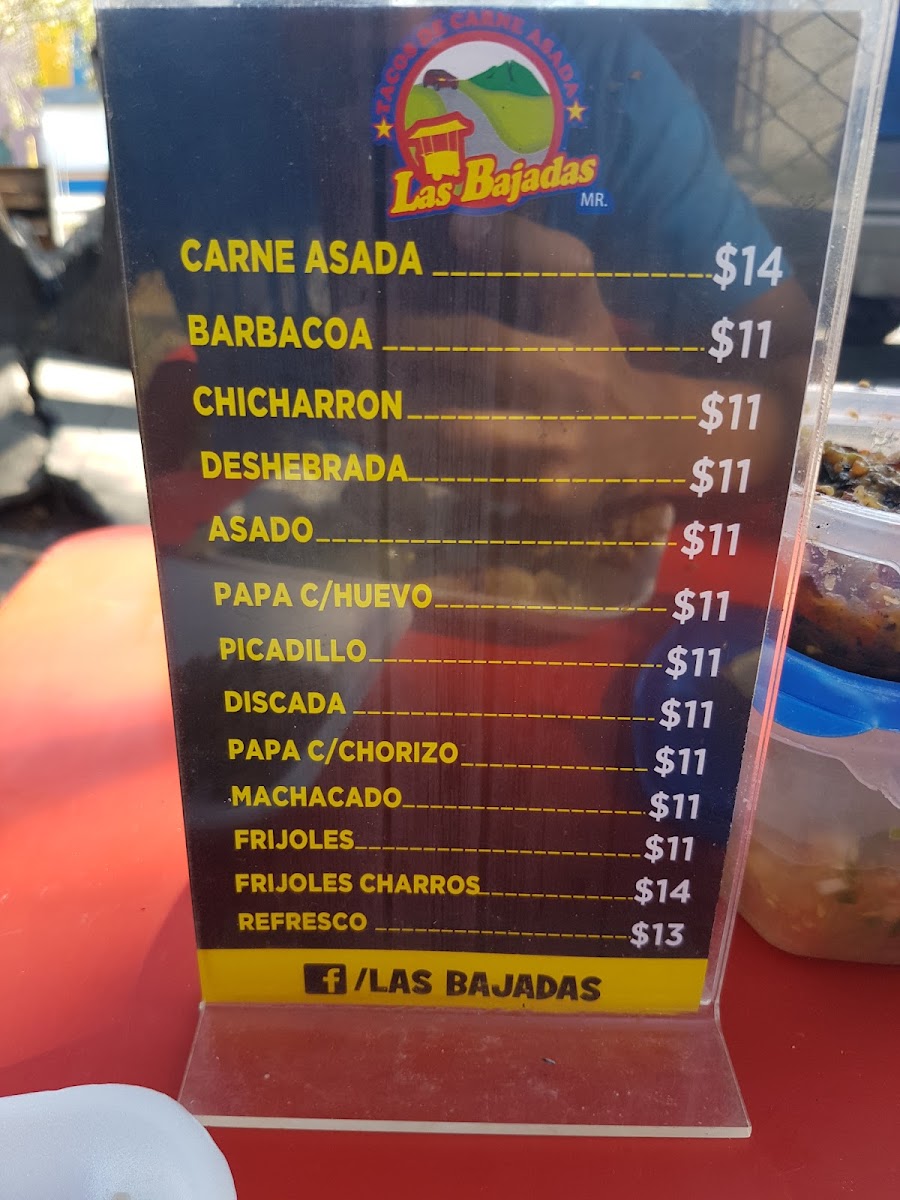 Tacos Las Bajadas Photo Menu 1