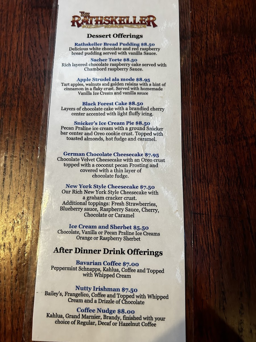The Rathskeller Photo Menu 10