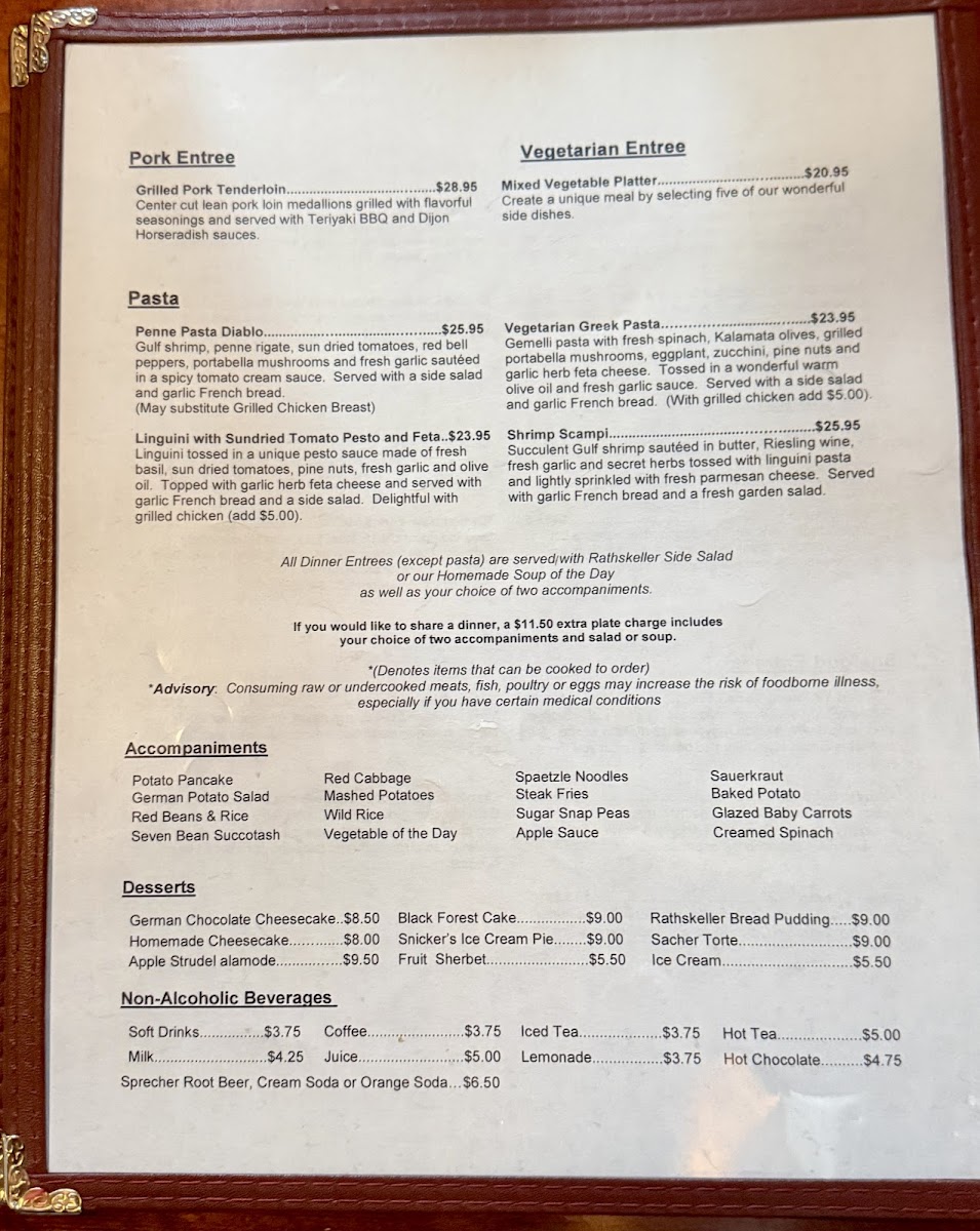 The Rathskeller Photo Menu 2